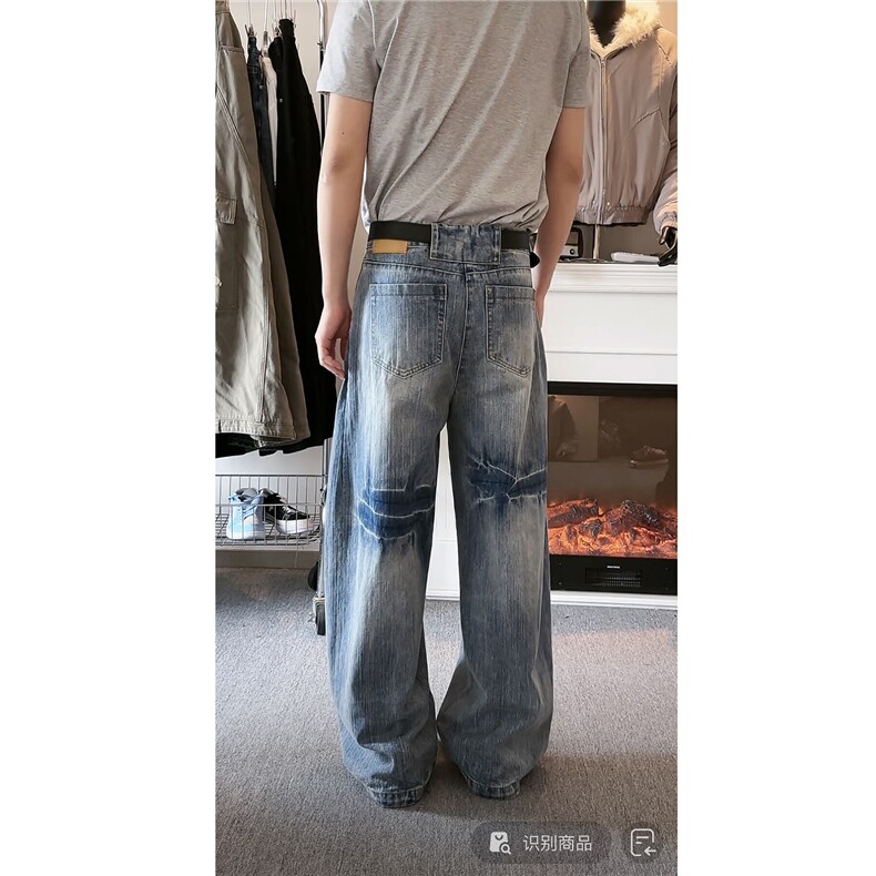 宽松竹节纹牛仔裤男长裤A17-P55,男装牛仔裤,电商D312-1