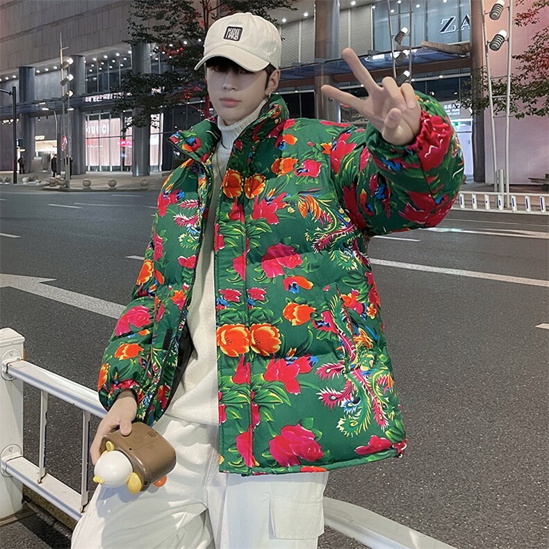 MY203冬加厚保暖面包服棉袄东北大花大码男女棉衣风特色棉袄,男装棉衣,星座115A(原星座507）