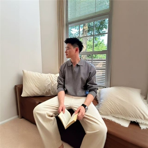 网图慎用 B216 MY5162 P65  秋冬男海鸥领老钱风毛衣针织衫图片