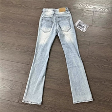 美式高街vibe风水洗浅蓝Vintage517微喇弹力修身纪璇同款牛仔裤男，男装牛仔裤，星座506A