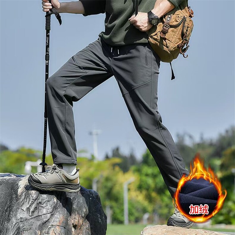 加绒冲锋裤常规保暖时尚百搭,男装休闲裤,冬梦尼服饰