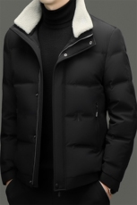 男士冬季羽绒服男短款加厚立领中年男装防寒保暖爸爸冬装外套，男装羽绒服，钱塘6003（原4033）