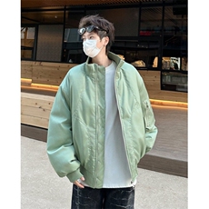 廓形宽松短款飞行员棉服夹棉冬季保暖夹克立领情侣外套M9087-P116，男装夹克，星座1109-3