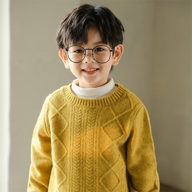 时尚保暖儿童羊毛衫秋冬新款舒适针织衫柔软亲肤适合男女童，童装儿童羊毛衫，暖钟情羊绒