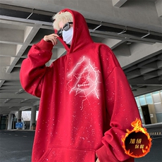 抖音得物高品质重磅全棉二开支持退换360克满天星连帽卫衣1028，男装卫衣，电商A486