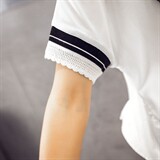 时尚宽松短袖T恤女夏季新款韩版百搭显瘦上衣学生休闲打底衫，女装T恤，深水步