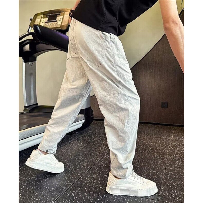 夏季新款薄款裤子男休闲裤宽松直筒白色弯刀裤长裤子K354,男装休闲裤,星座1116A（原606A-3）