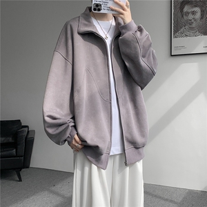 特批扎染开衫卫衣男美式重磅解构拼接脏脏拉链立领外套KS008-TP65图片