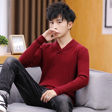家乐9618男士修身高领潮流针织衫韩版潮男打底衫堆堆领毛衣，男装针织衫/毛衣，电商D310（原电商305）