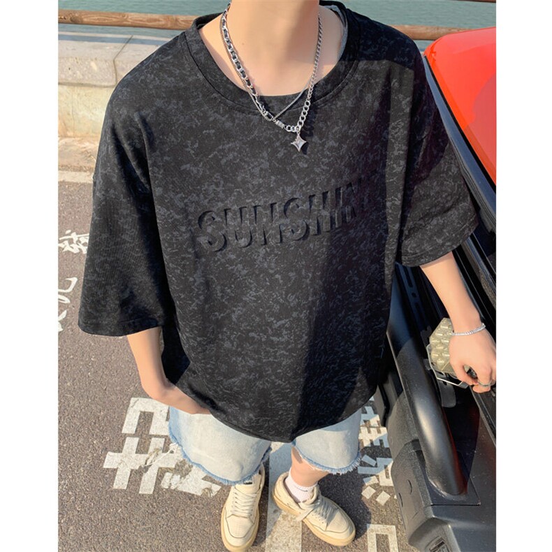！2026夏季新款男士潮牌钢印印花短袖情侣半袖T2503特P28,男装T恤,电商B220