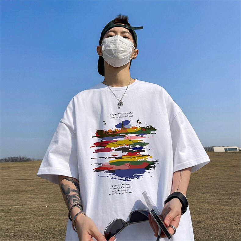 量大优供视频220克美式短袖t恤T2906得物直播有280克品质,男装T恤,电商A486