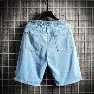 XZ103A-D039-P38-限价58网格日系大码印花五分裤牛仔肥仔,男装牛仔裤,星座103A