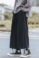 2025夏季港风潮流休闲宽松大码九分棉麻时尚休闲裤男K2076-P35，男装休闲裤，电商A001