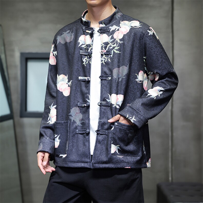 2025秋装新款 风夹克外套 新中式蟠桃唐装复古汉服 2511-P128图片