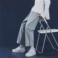 牛仔裤男直筒宽松潮牌港风韩版百搭九分休闲潮流ins裤子k907-p35，男装牛仔裤，星座1008-2
