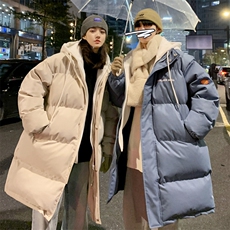 备战双十一中长款过膝棉服假两件加厚情侣棉衣女G910P158男类，男装棉衣，电商A339