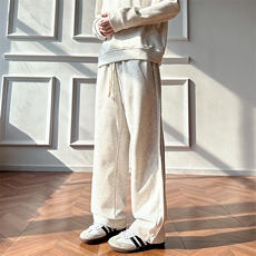 K10033-P35潮牌卫裤男2025新款百搭褶皱宽松直筒休闲长裤，男装休闲裤，电商A178