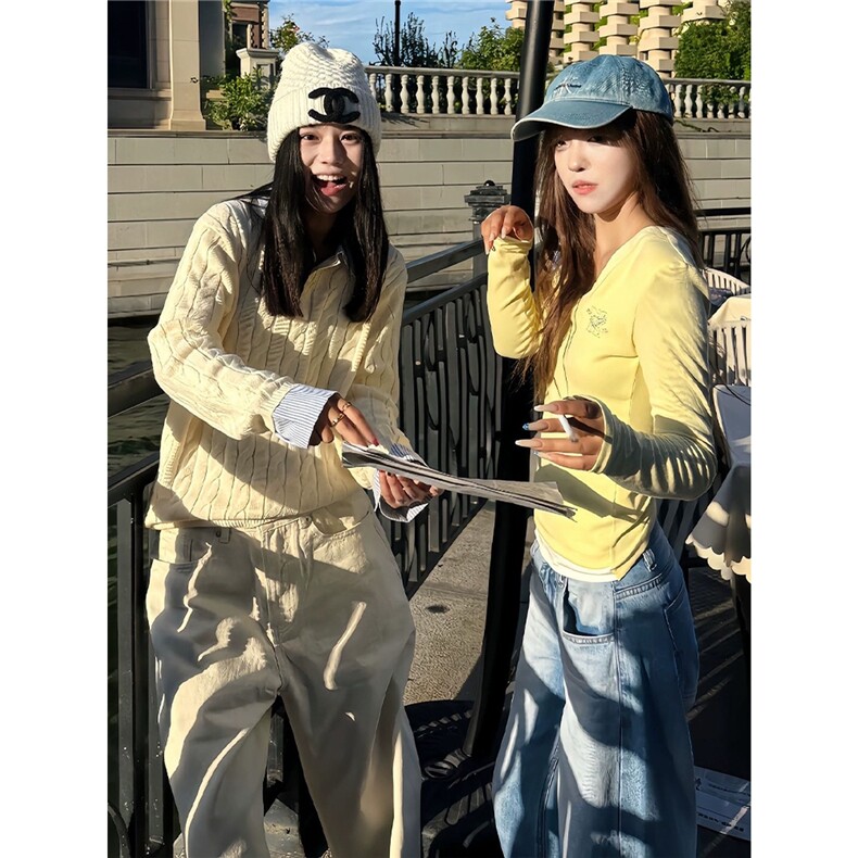 网图老钱风假两件亨利领毛衣男美式复古麻花针织衫MY010-特P57,男装针织衫/毛衣,星座1007（原301D）