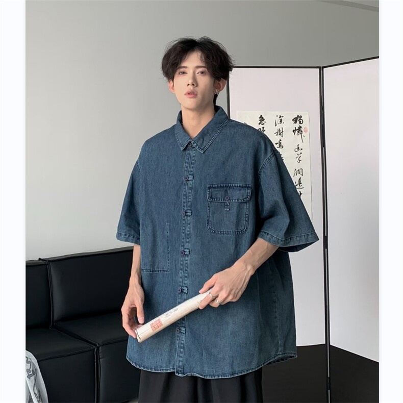 衬衫男士短袖韩版潮流高街帅气百搭2024夏季新款ins外套CY874-P57,男装衬衫,星座412-2