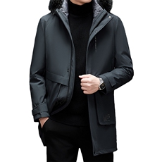 羽绒服中长款中青年男士冬季新款连帽内胆可卸休闲MSNA20659-P400，男装羽绒服，电商B212（原钱塘6029）