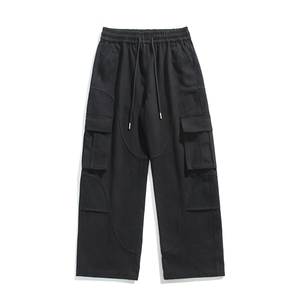 全棉加厚水洗工装多口袋休闲裤男潮流大码直筒K8576-P47【特价】图片