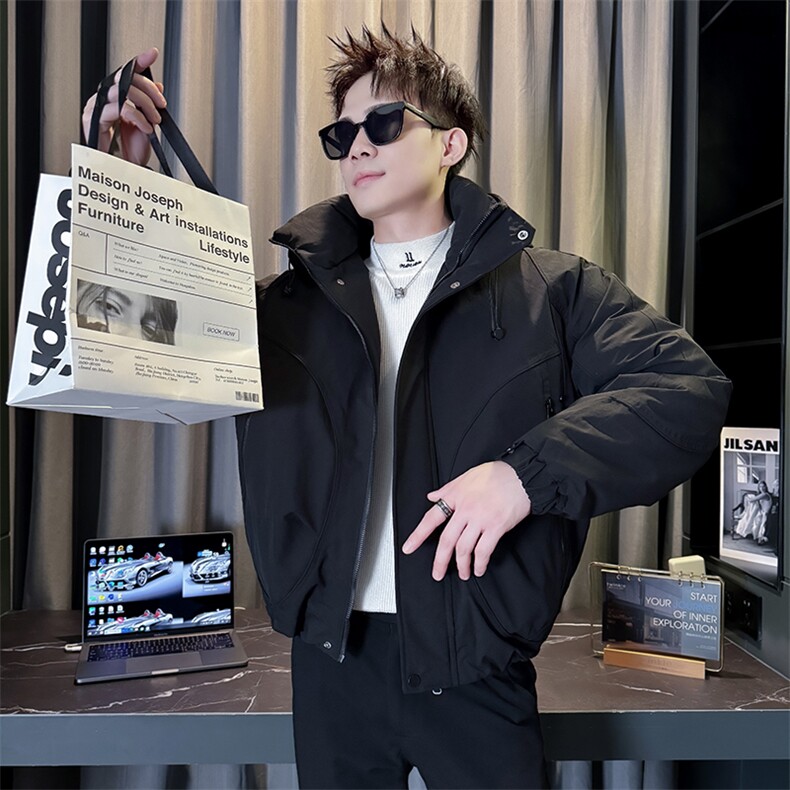 店主大棉衣冬季棉袄男社会小伙版型工装外套袄子8589-P158控198,男装棉衣,电商D327