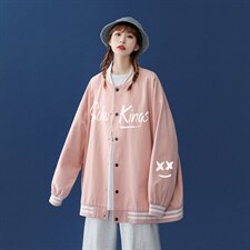 2026秋季新品ins潮流简约字母印花宽松夹克情侣外套G211P65控88，男装夹克，A247A