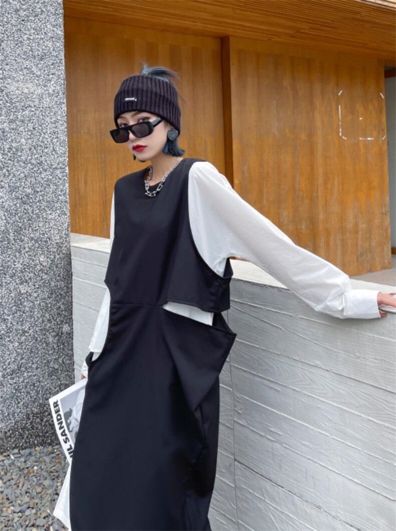 秋二件套连衣裙，女装连衣裙，名莹