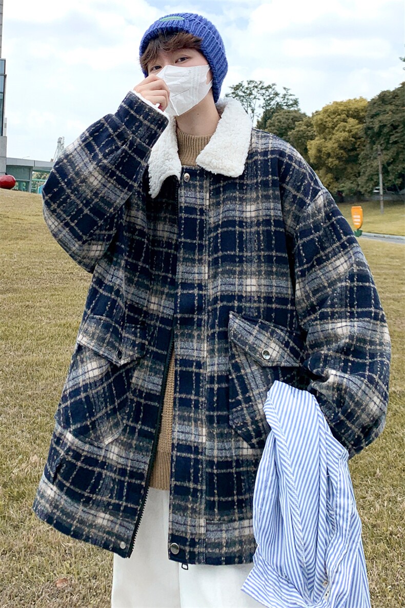 羊羔毛外套男款冬季加绒加厚秋冬款棉服M613P125控158,男装棉衣,电商A157