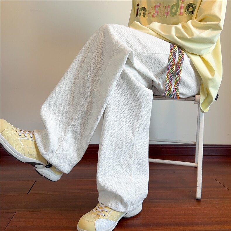 百搭重磅360克复合麦穗纹肌理感雪尼尔休闲裤男K2584*P35控68,男装休闲裤,星座227-1
