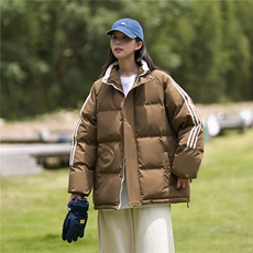 ！冬季条纹五防立领加绒加厚棉衣情侣撞色棉服外套MY7777-p68，男装棉衣，星座610B-1