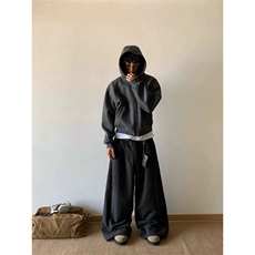 706-1-WY9879-P75480克重磅现货秋季美式解构廓形短款开衫卫衣，男装卫衣，星座706-1