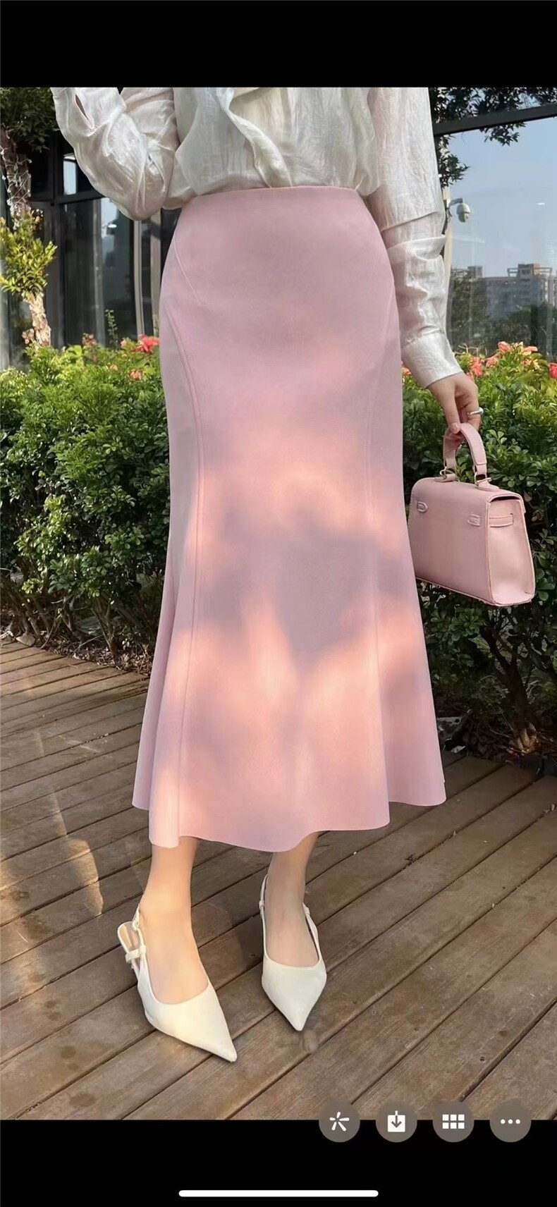 高级欧货简约显瘦百搭鱼尾裙时尚百搭,女装半身裙,东正羊绒