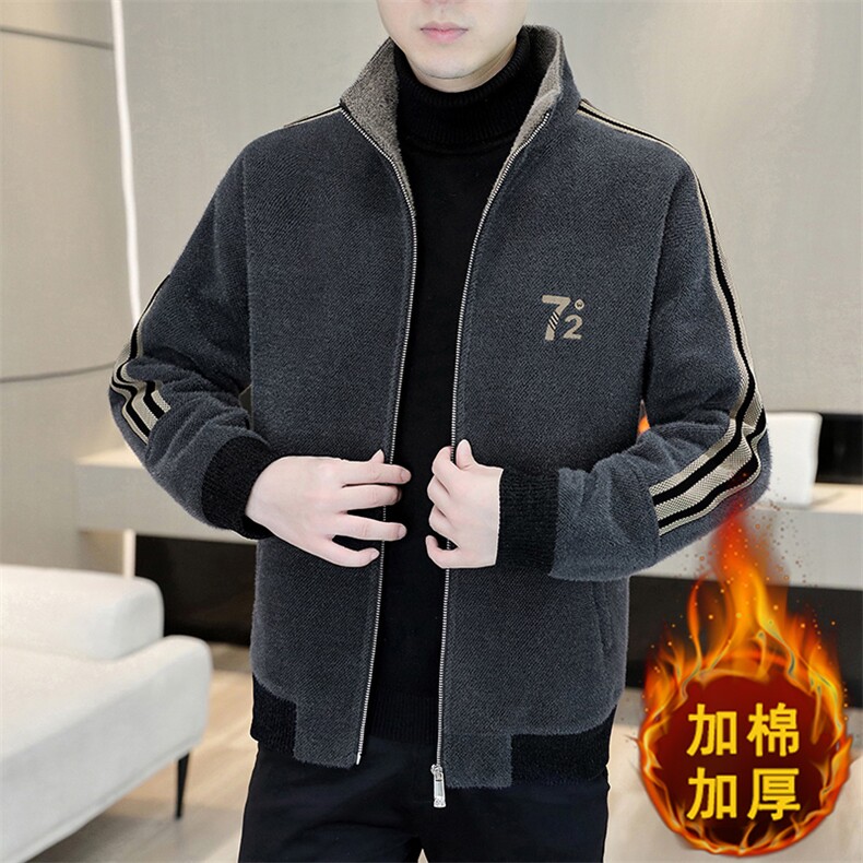 秋冬新款男士立领刺绣加棉加厚毛呢大衣短款夹克外套A76P145,男装毛呢大衣,电商B226