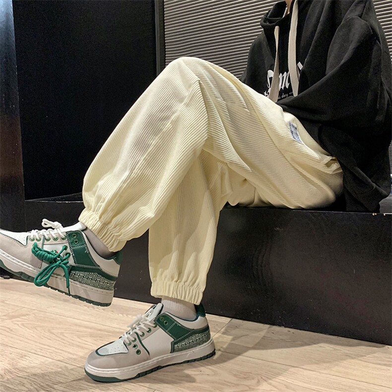 2025春季新款男装宽松束脚抽绳港风运动裤休闲裤DM183-P40,女装休闲裤,电商D321-1