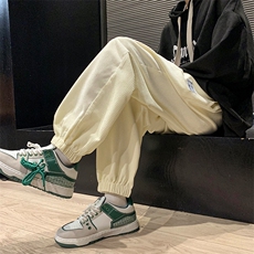 2025春季新款男装宽松束脚抽绳港风运动裤休闲裤DM183-P40，女装休闲裤，电商D321-1