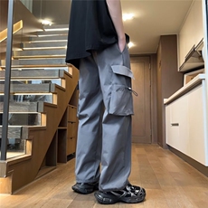 美式高街休闲冲锋裤男女可穿宽松束脚休闲裤大码1001-1-BK031-p40，男装休闲裤，星座1001-1