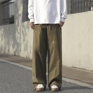 日系阔腿工装裤男潮牌oversize宽松直筒休闲长裤 2302-P38图片
