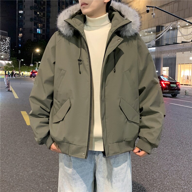 座山雕派克棉服貉子毛加厚外套GS65001,男装棉衣,星座1206（原A206）