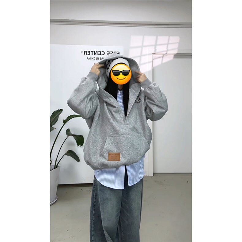 视频截图慎用!图片只做展示大货已到美式大V领连帽卫衣WY78069P65,男装卫衣,星座226-2