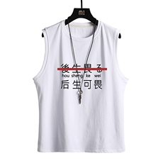BX25028-P20港风运动汗背心男大码汗衫男无袖T恤男网格挂拍，男装T恤，电商A040A