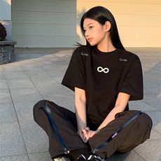 万针全刺绣解构设计260克重磅双纱纯棉高品质美式高街短袖T恤特35，男装T恤，电商A486
