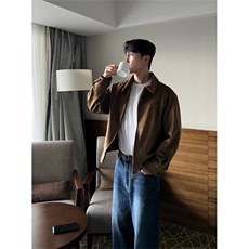1005-1-FW033-P88控138秋季韩版复古麂皮绒夹克外套，男装夹克，星座1005-1