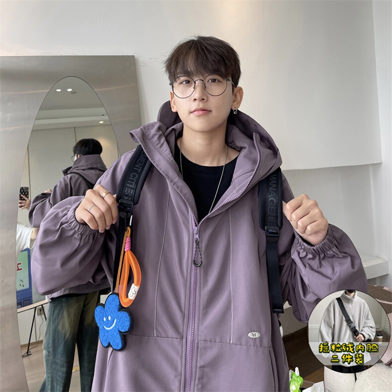 抖音直播！冲锋衣防风防水三合一外套夹克男两件套XH36SHY-P97,男装夹克,电商B367