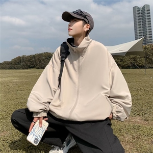 春秋外套男韩版潮流帅气ins潮牌港风百搭设计感宽松夹克F042-P58图片