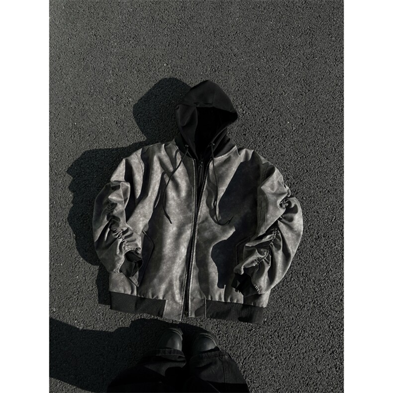 美式pu皮假两件夹克外套男 CP112-特p95图片