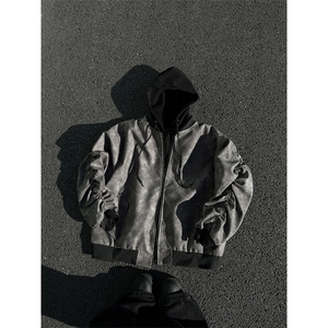 美式pu皮假两件夹克外套男 CP112-特p95图片