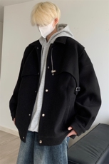 男装夹克2026秋冬季新款呢料毛呢大衣男生外套XZ514-2-F631-P125，男装夹克，星座514-2(原B239)