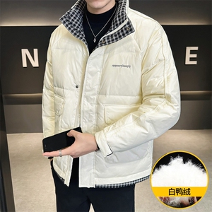 8302-P155 标50%白鸭绒2025冬季男士羽绒服时尚加厚外套图片