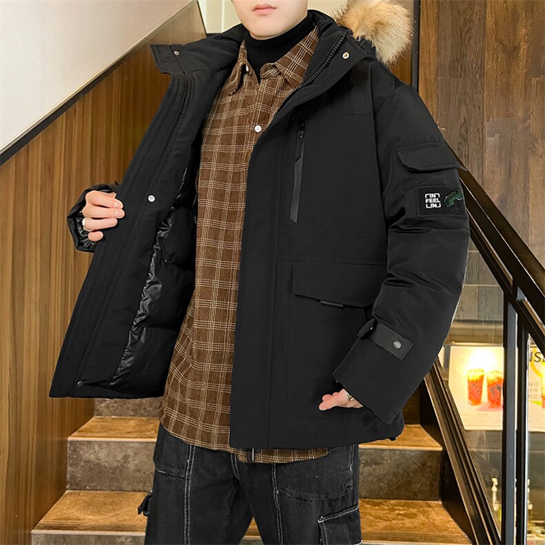 港风2026新品冬季宽松棉服派克服毛领冬装加厚外套D010-P145,男装棉衣,星座717